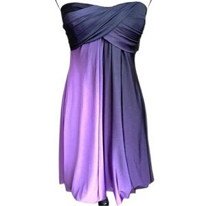 Xscape by Joanna Chen Strapless Purple Black Ombre Style X9686 Size 12